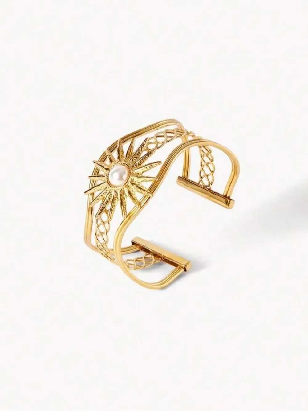Sunburst Pearl Cuff Bracelet S1411